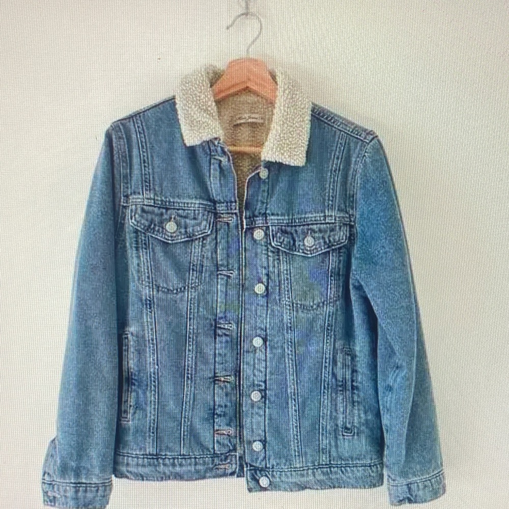 Mavi Denim Jacket with Sherpa Collar